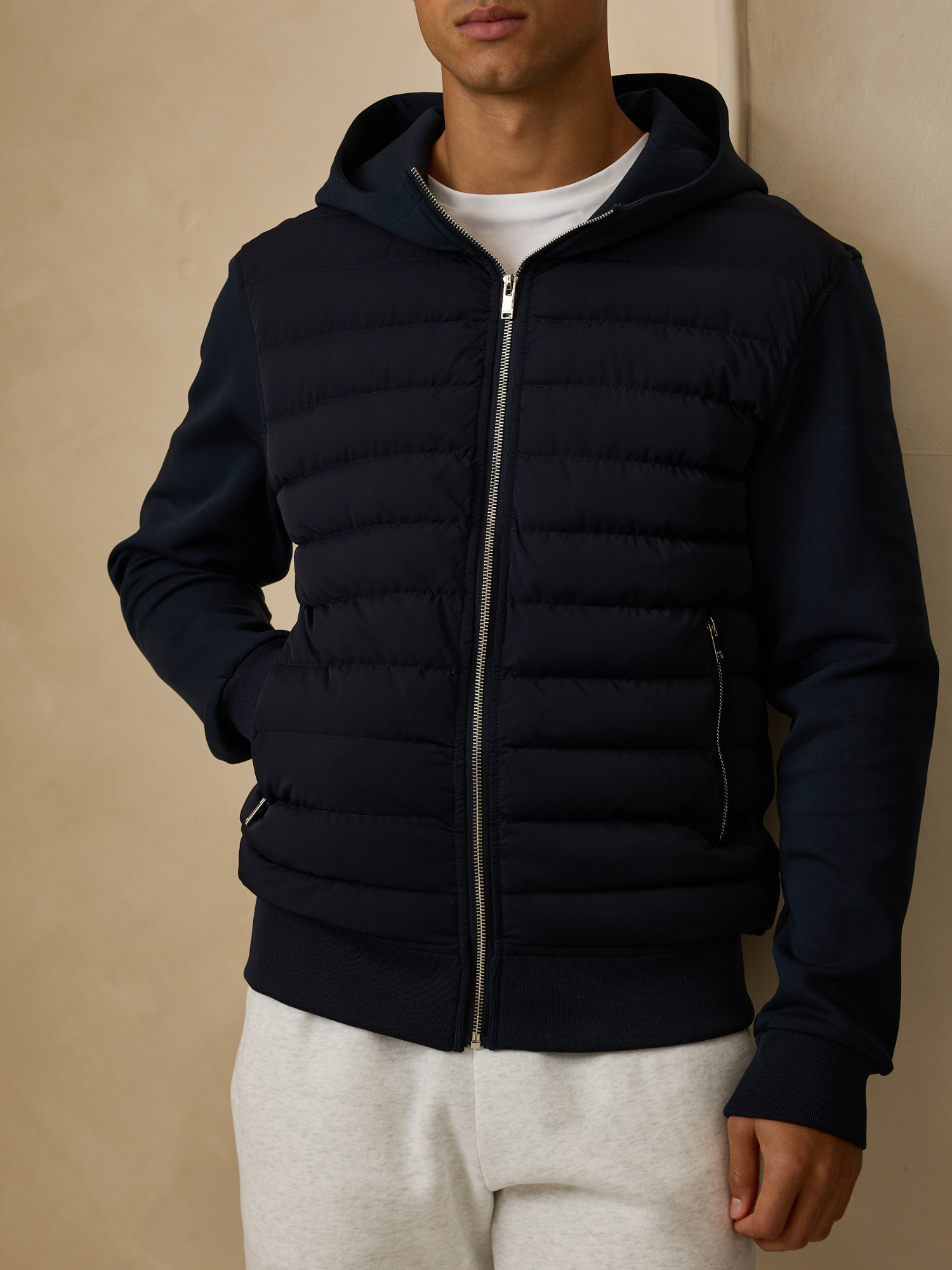 Hybrid Quilted Hooded Jacket