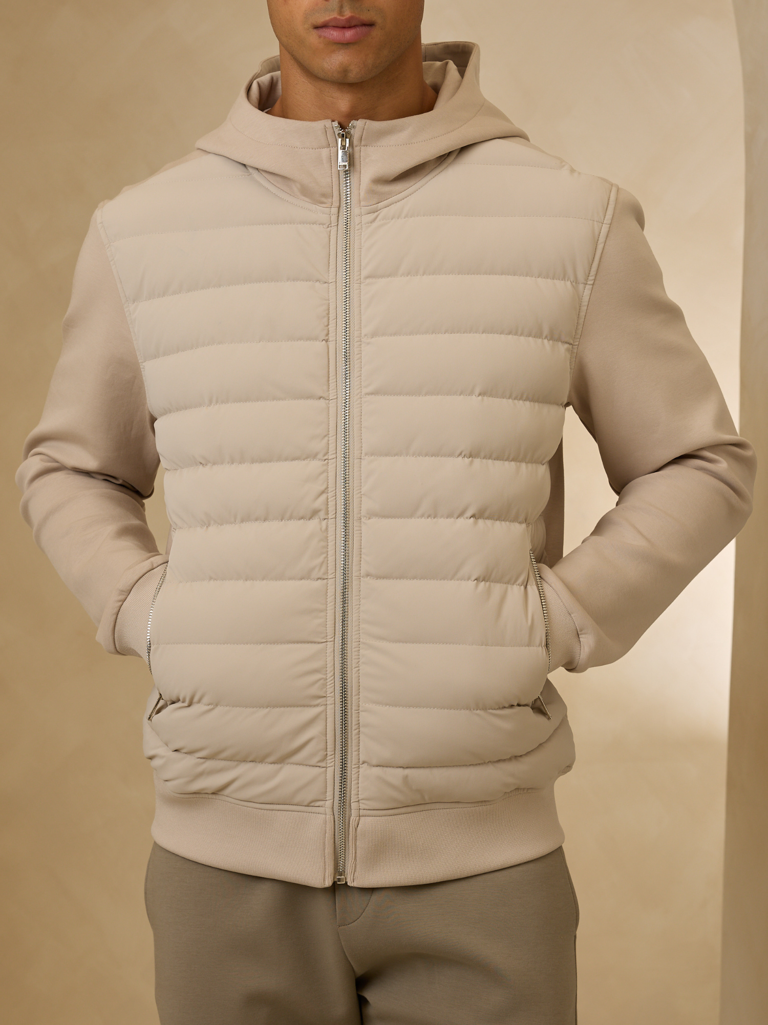 Hybrid Quilted Hooded Jacket