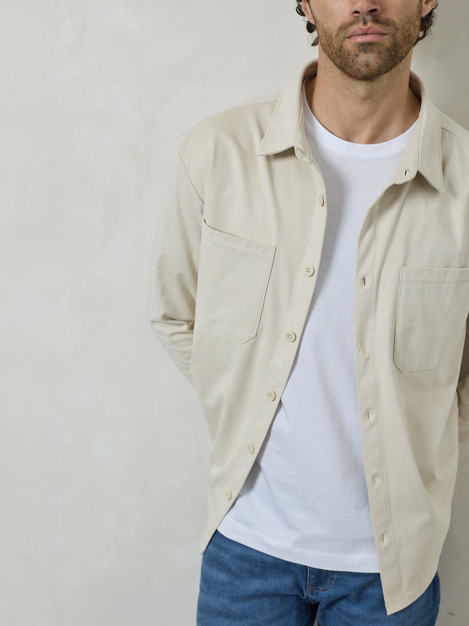 Faux Suede Overshirt