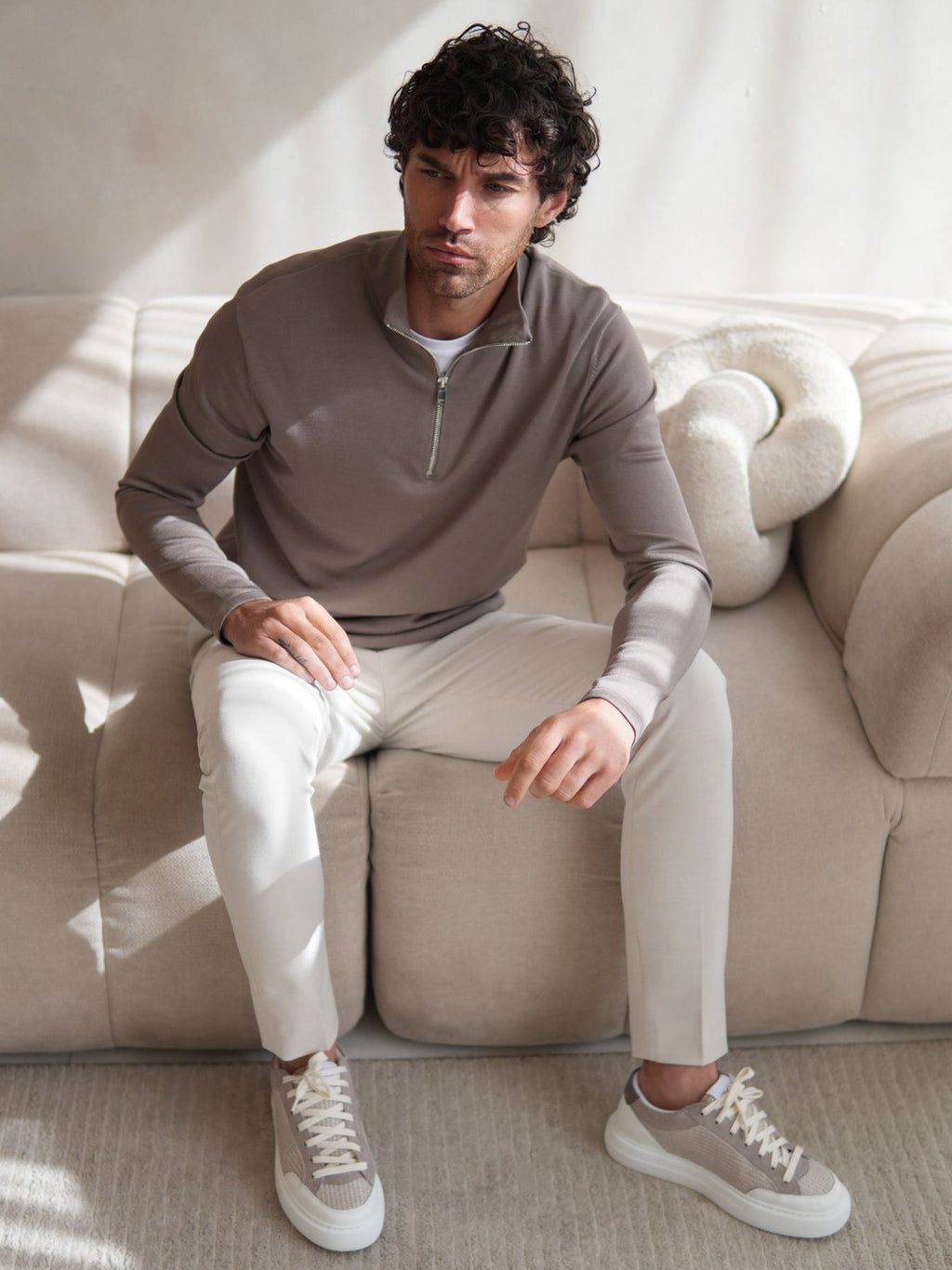 Fine Knit Half Zip Jumper