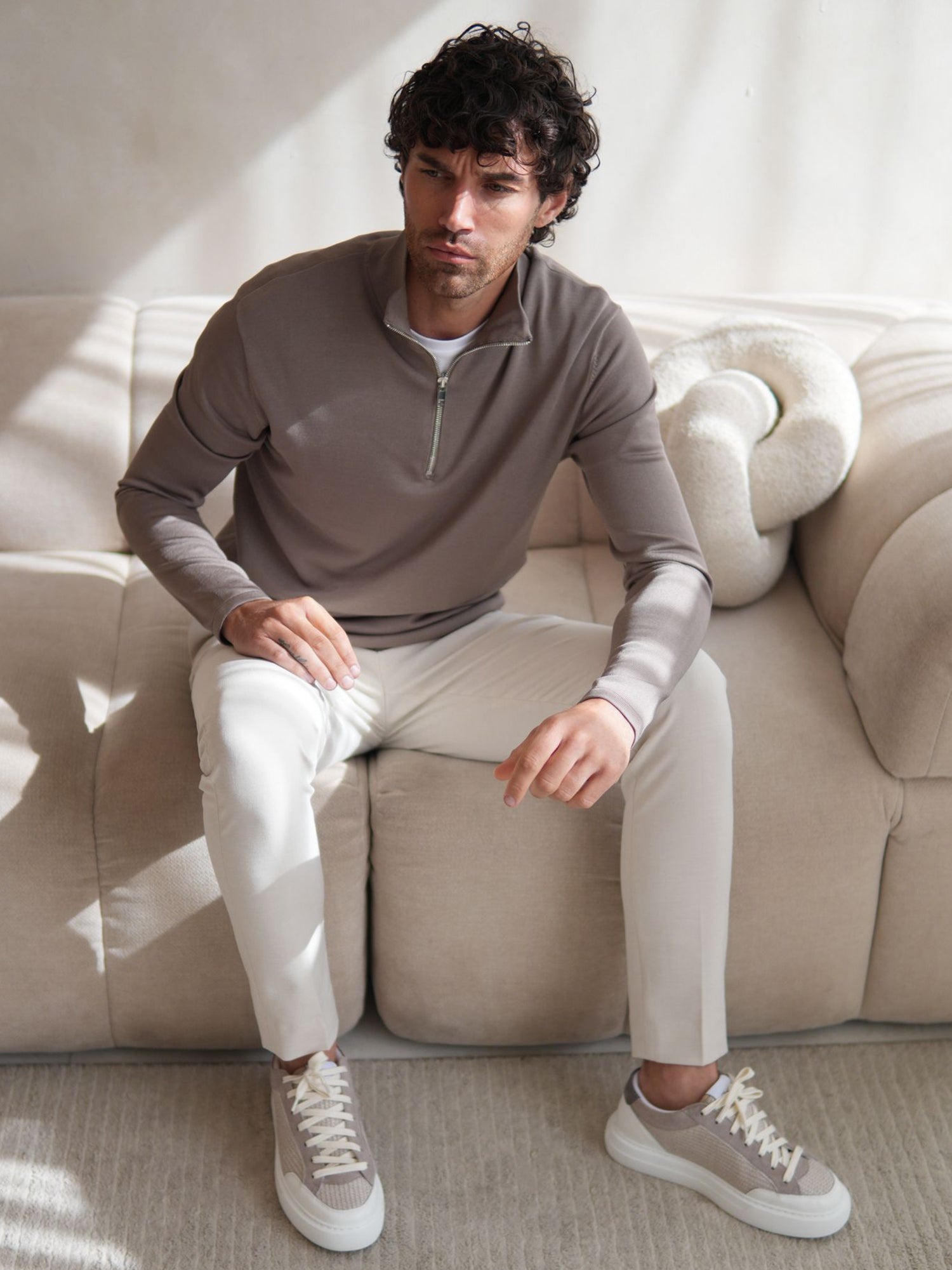 Fine Knit Half Zip Jumper