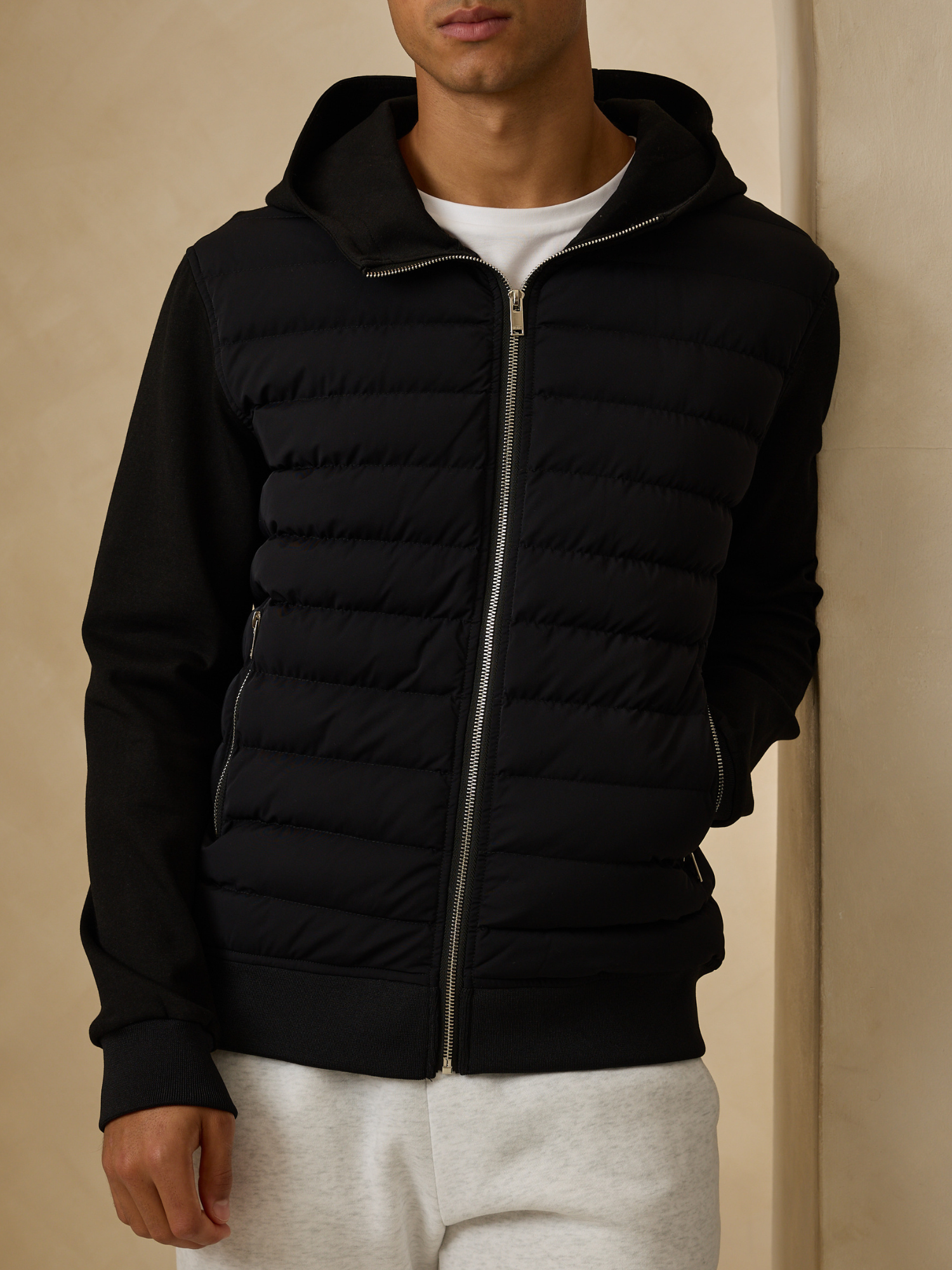 Hybrid Quilted Hooded Jacket