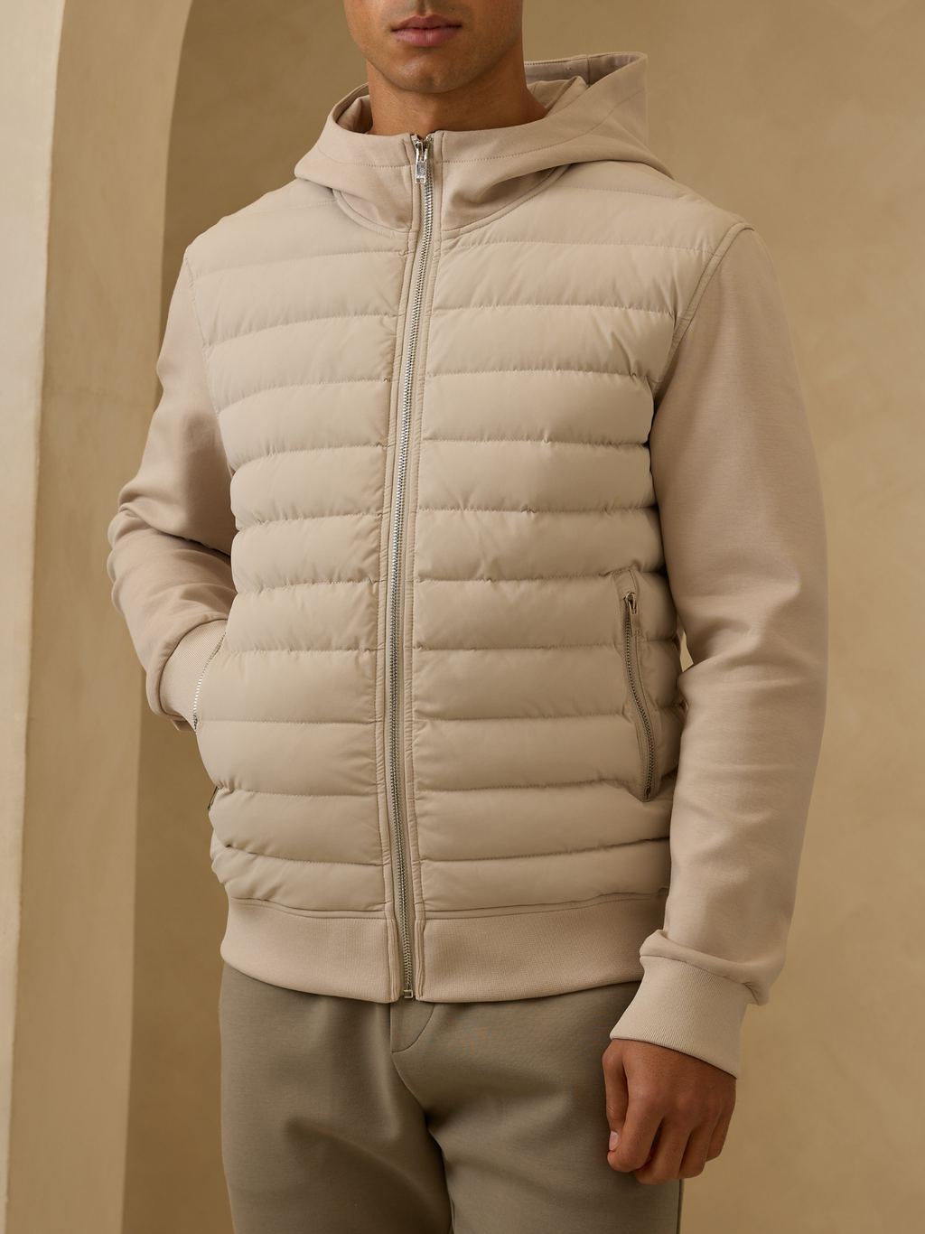 Hybrid Quilted Hooded Jacket