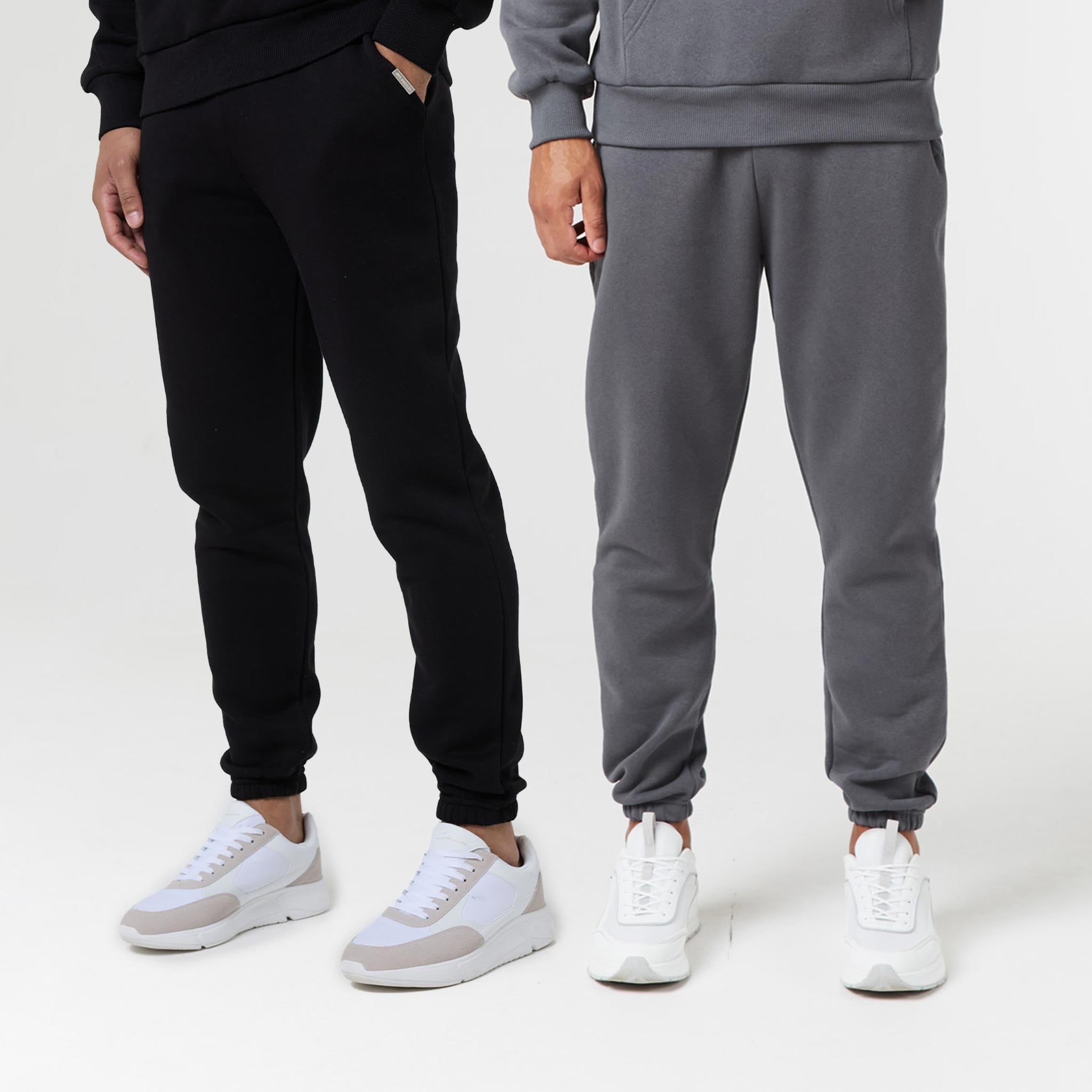 2-Pack Relaxed Fit Cuffed Joggers | Black/Graphite