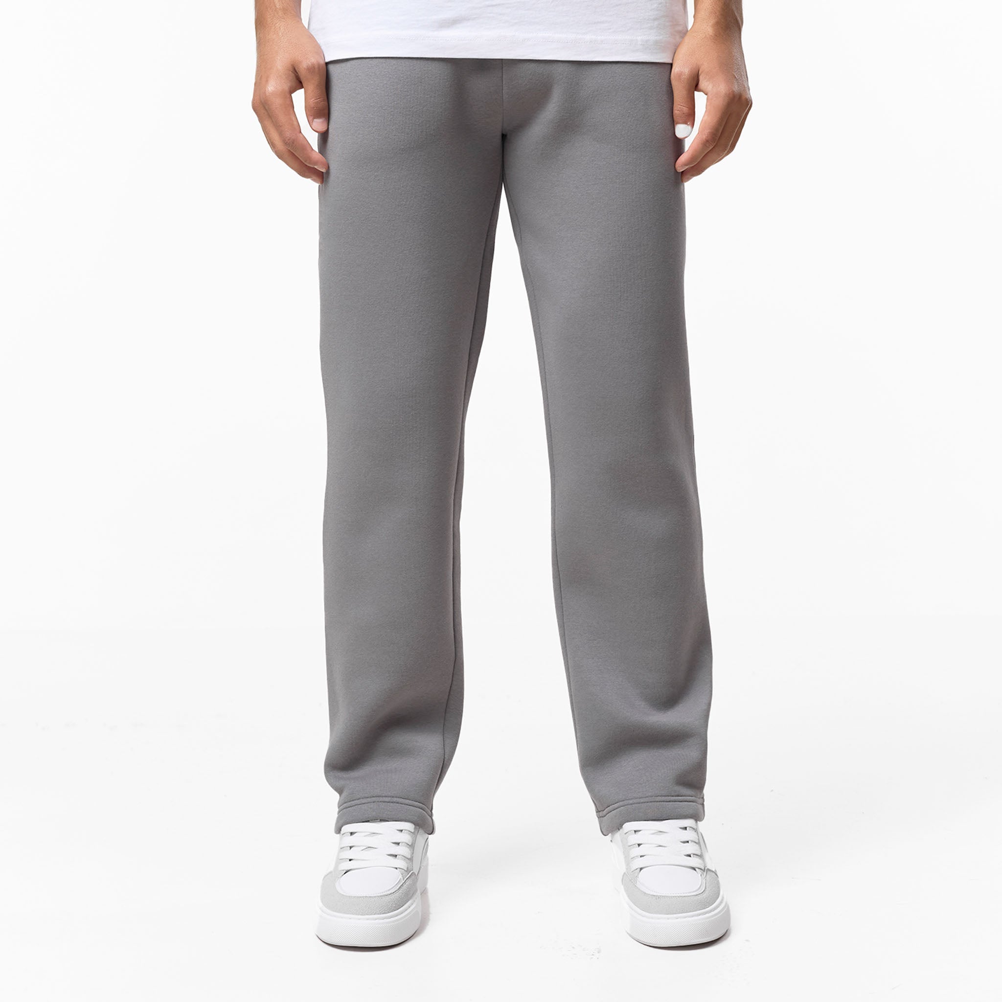 Relaxed Fit Open Hem Jogger | Mid Grey