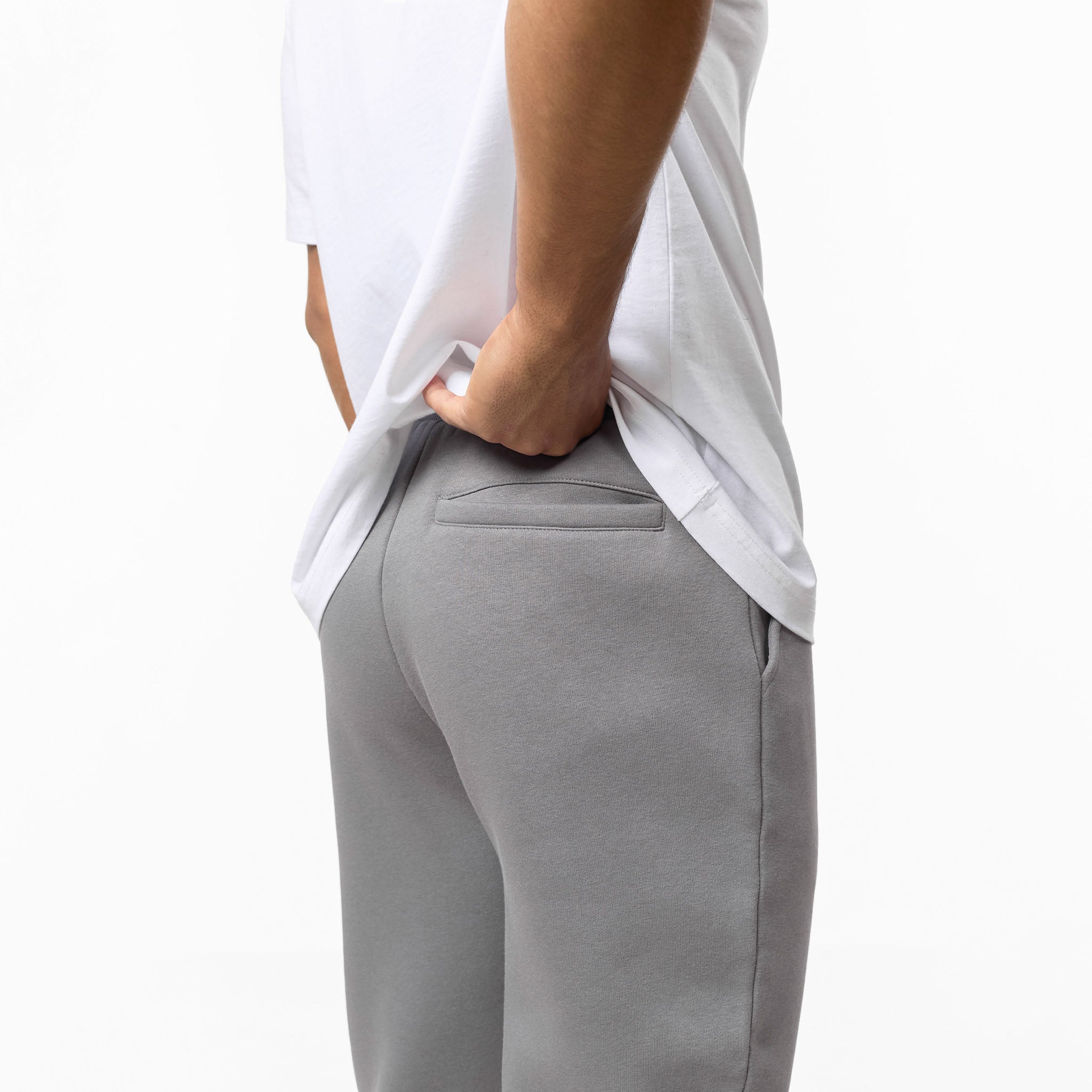 Relaxed Fit Open Hem Jogger | Mid Grey