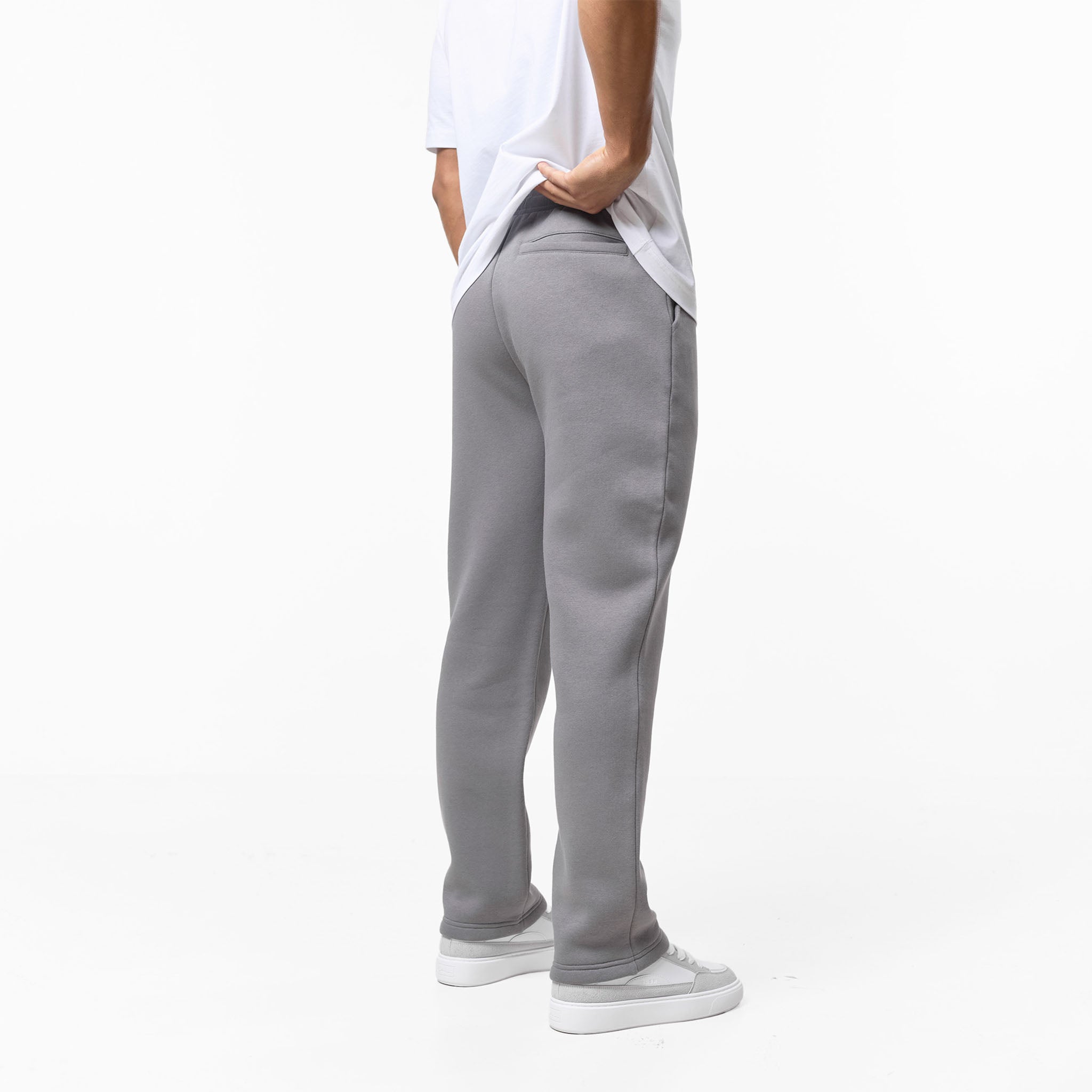 Relaxed Fit Open Hem Jogger | Mid Grey