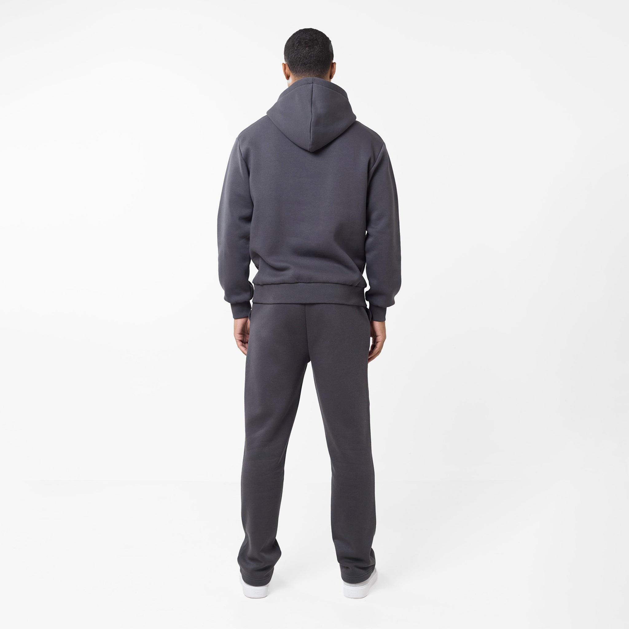 Pleated Open Hem Jogger | Dark Grey