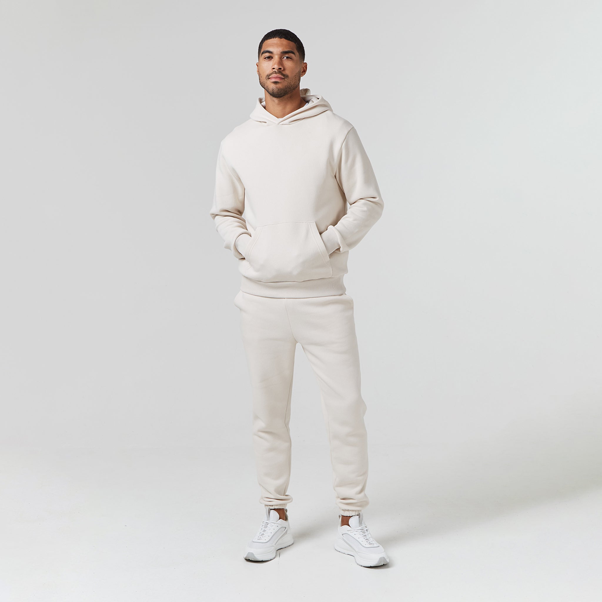 Relaxed Fit Cuffed Jogger | Light Stone