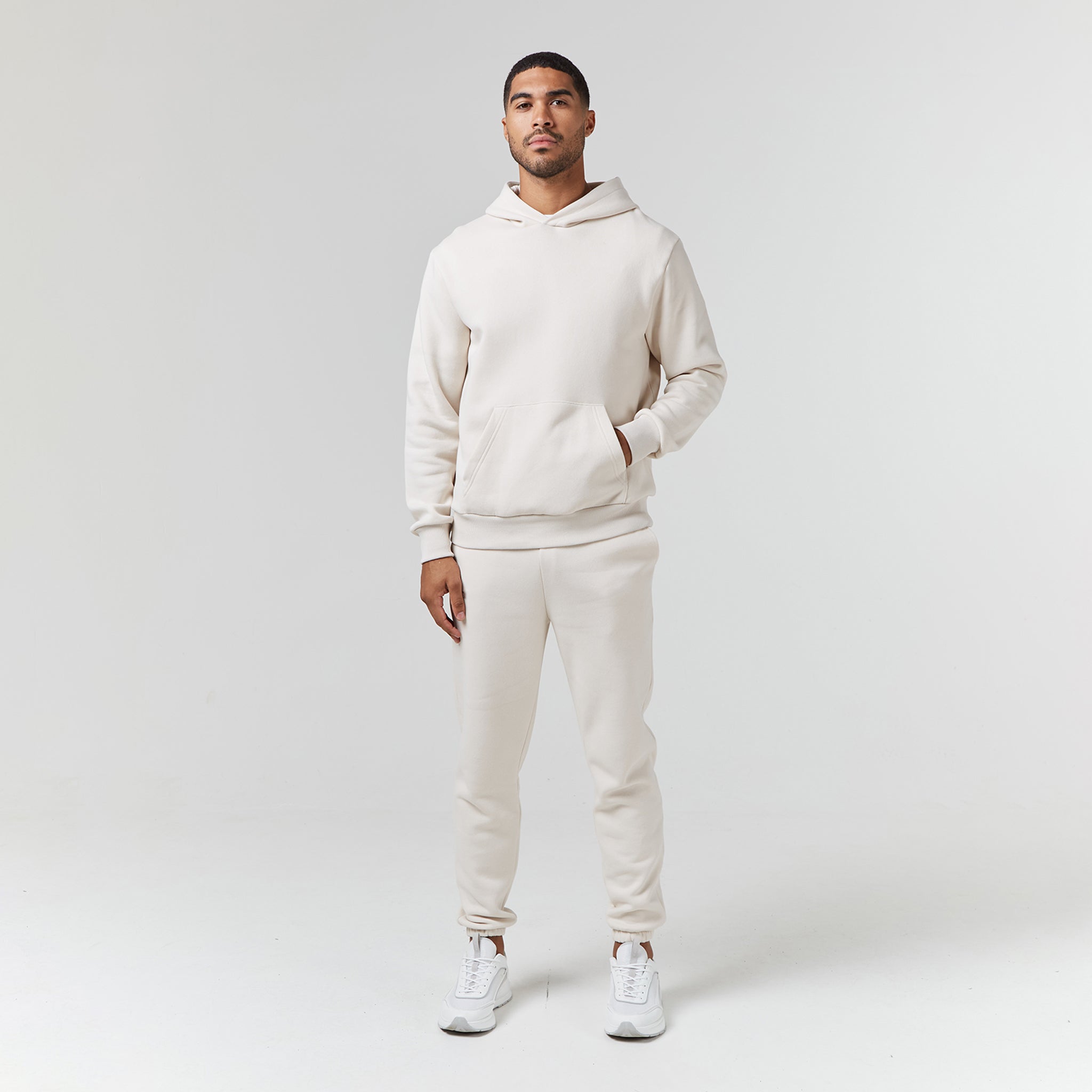 Relaxed Fit Cuffed Jogger | Light Stone