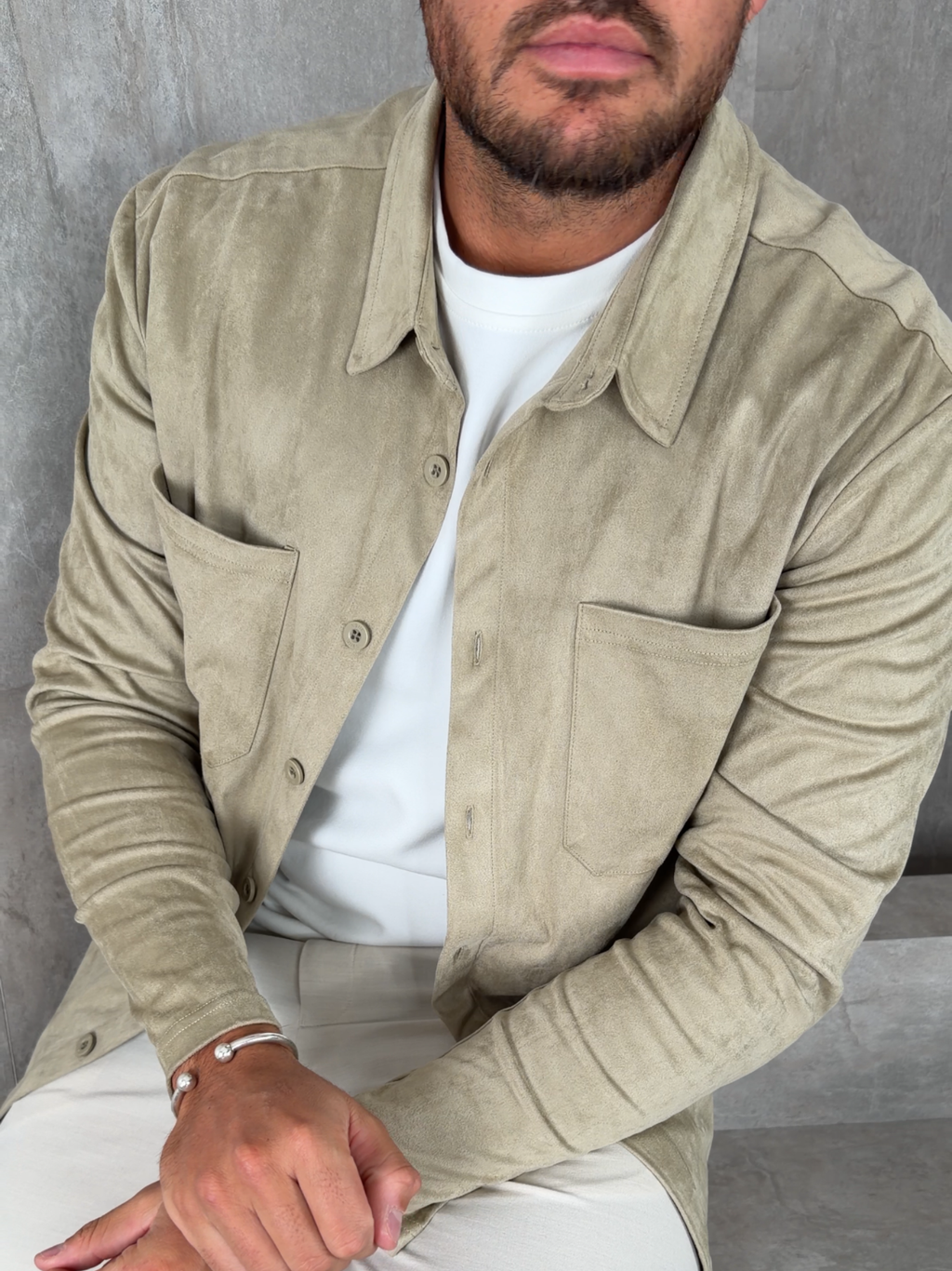 Faux Suede Overshirt