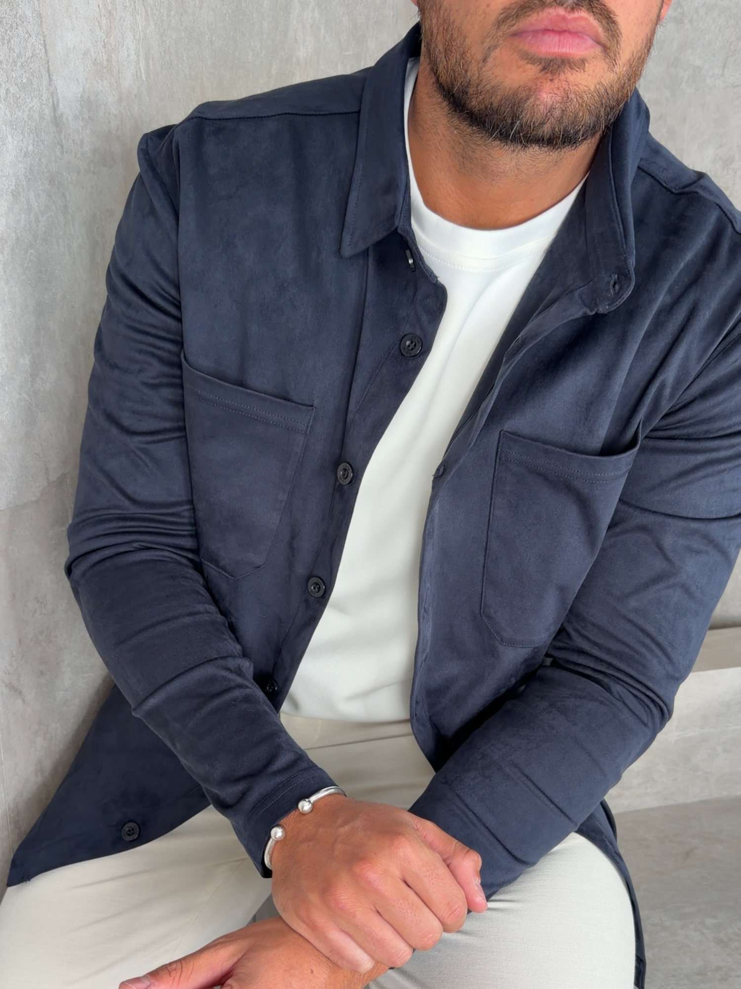 Faux Suede Overshirt